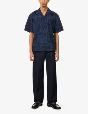 CARHARTT WIP Vestige Floral Cotton Shirt in Vestige Blue, additional product view 2