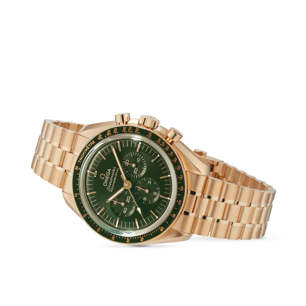 Omega Speedmaster Moonwatch Professional Co‑Axial Master Chronometer Chronograph 42mm Moonshine Gold detail 3