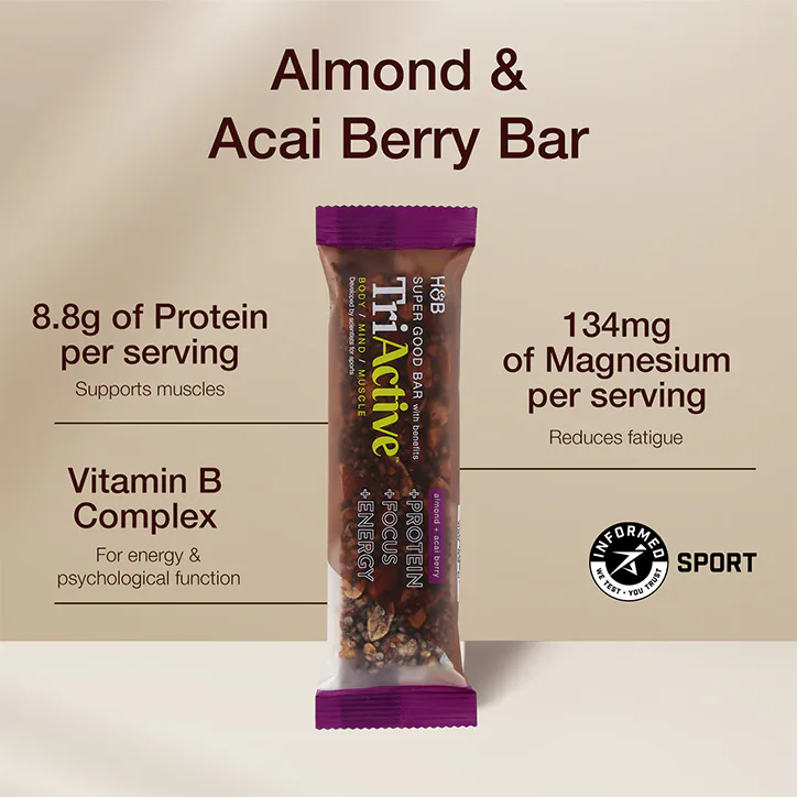 TriActive Super Good Bar Almond & Acai Berry 50g, additional product view 2