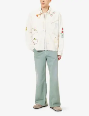 STORY MFG Amba Embroidered Denim Jacket in FOLK, additional product view 2