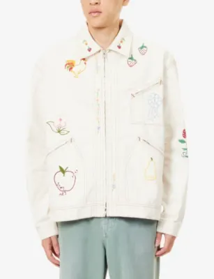 STORY MFG Amba Embroidered Denim Jacket in FOLK, additional product view 3