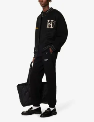 REPRESENT Owners' Club text-print relaxed-fit cotton-jersey jogging bottoms detail 2