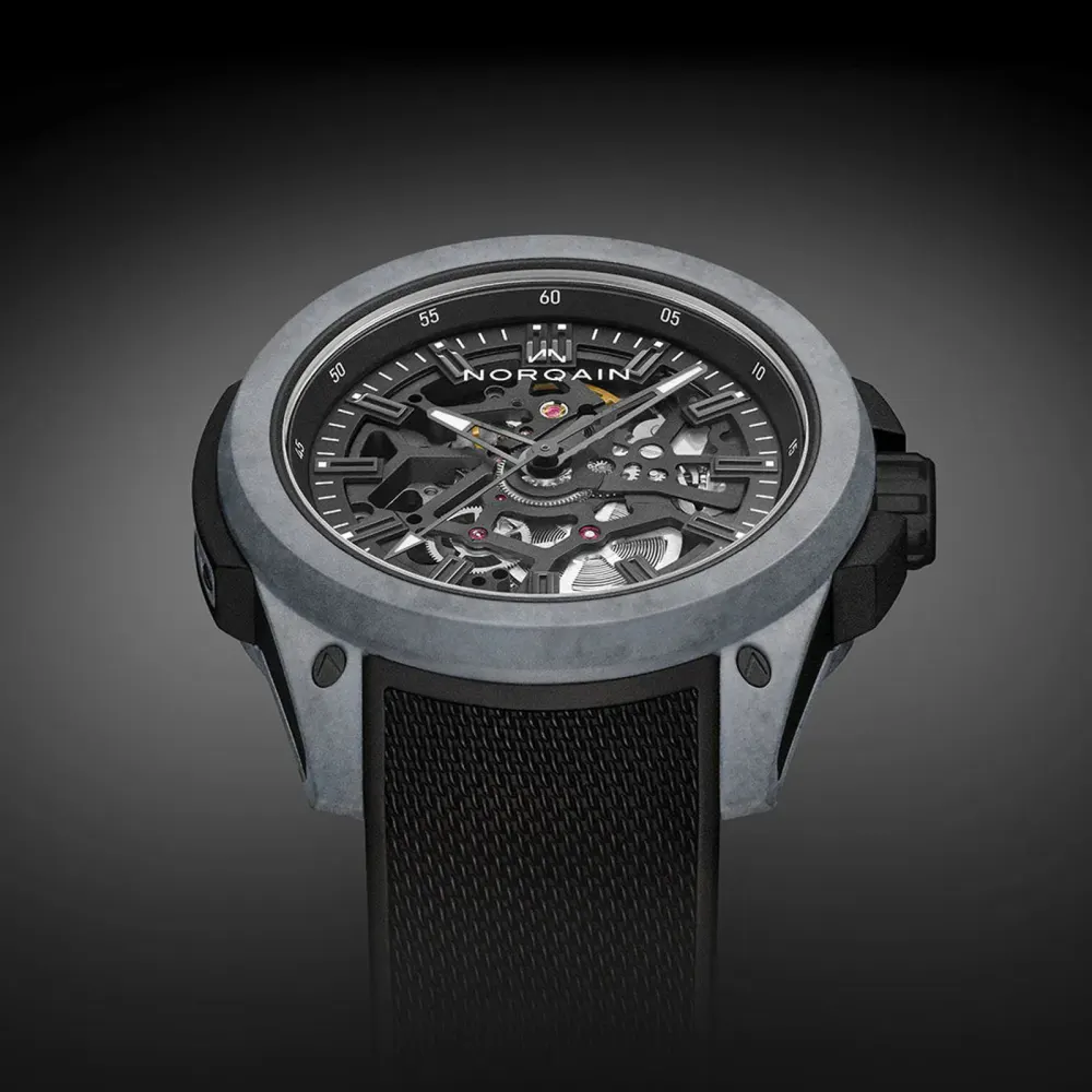 NORQAIN Wild ONE Skeleton Grey 42mm in Black, additional product view 2