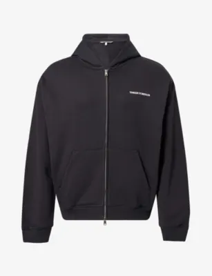 THE COUTURE CLUB Micro Copyright Logo-Print Cotton Hoody