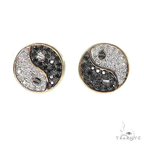 RINA - For Him FACTORY Yin & Yang Earrings 12270 in Rose Gold – Earrings