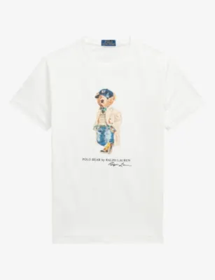 POLO RALPH LAUREN Polo Bear Print Cotton T-Shirt