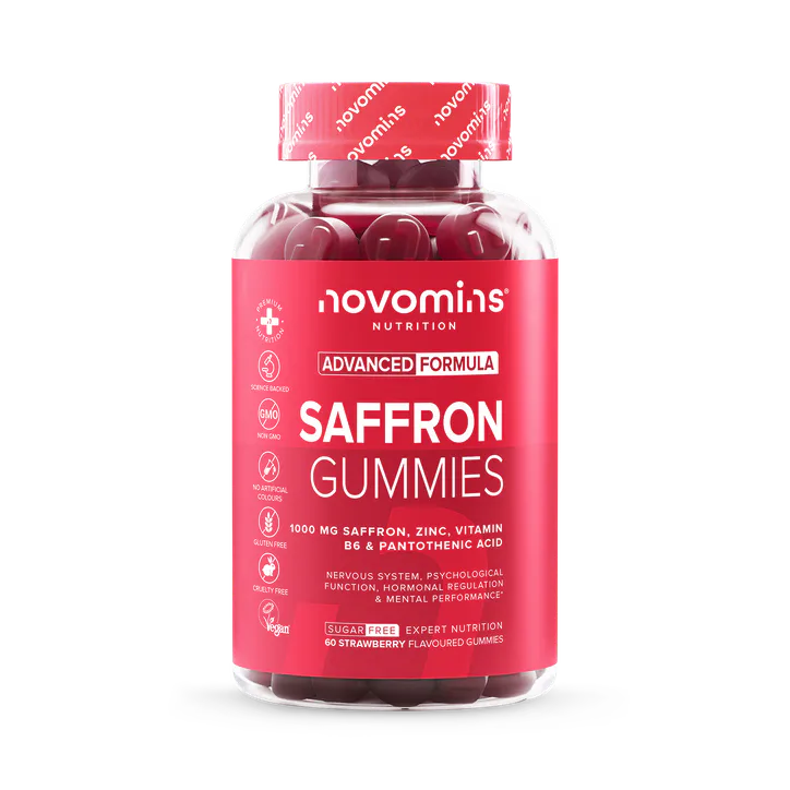 Novomins Saffron Gummies Strawberry 60 Gummies
