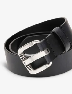 DIESEL B-Star Ii logo-embossed leather belt - 38 detail 3