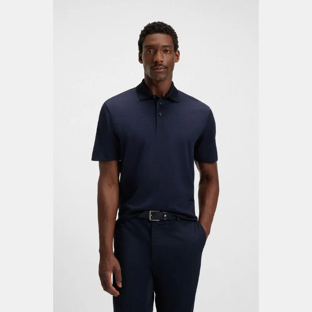 Boss H-Parris 102 Mercerised Cotton Polo Shirt detail 2