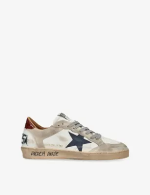 GOLDEN GOOSE Men’s Ball Star Suede Trainers - EUR 46 / 12 UK MEN in BEIGE COMB – Mens | Trainers | Lace up trainers