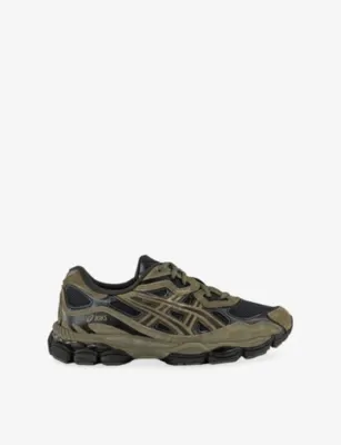 ASICS Gel-NYC Mesh And Suede Low-Top Trainers - EUR 42.5 / 8.5 UK MEN in LODEN GREEN GRAPHITE – Mens | Trainers | Lace up trainers