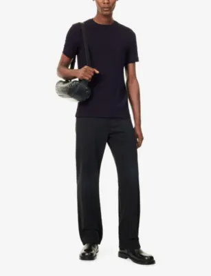 GIORGIO ARMANI Short-Sleeve Logo Jersey T-Shirt in Must, additional product view 2