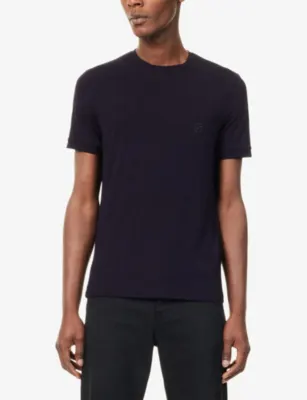 GIORGIO ARMANI Short-Sleeve Logo Jersey T-Shirt in Must, additional product view 3