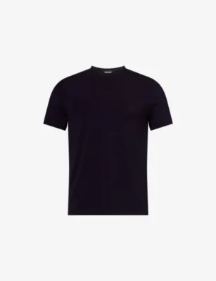 GIORGIO ARMANI Short-Sleeve Logo Jersey T-Shirt in Must – Mens | Tops & t-shirts | T-Shirts | Plain T-Shirts