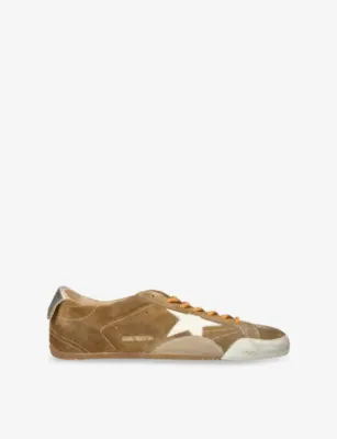 GOLDEN GOOSE True-Star Suede Low-Top Trainers - EUR 46 / 12 UK MEN in TAN COMB – Mens | Trainers | Lace up trainers