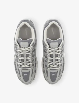 For Him P-6000 Leather and Mesh Trainers - 11.5 in LIGHT SMOKE GREY METALLI, additional product view 2