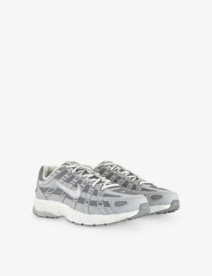 For Him P-6000 Leather and Mesh Trainers - 11.5 in LIGHT SMOKE GREY METALLI, additional product view 3