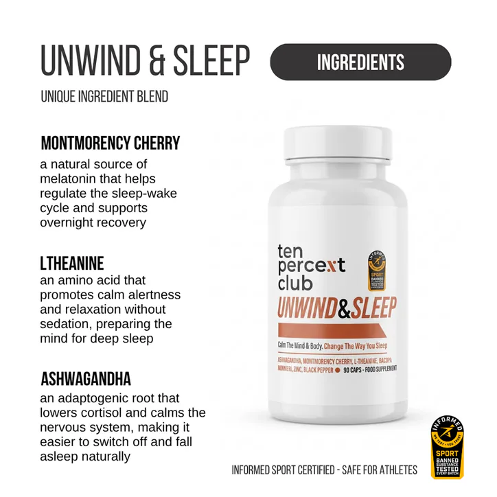 The Ten Percent Club Unwind and Sleep 90 Capsules detail 2