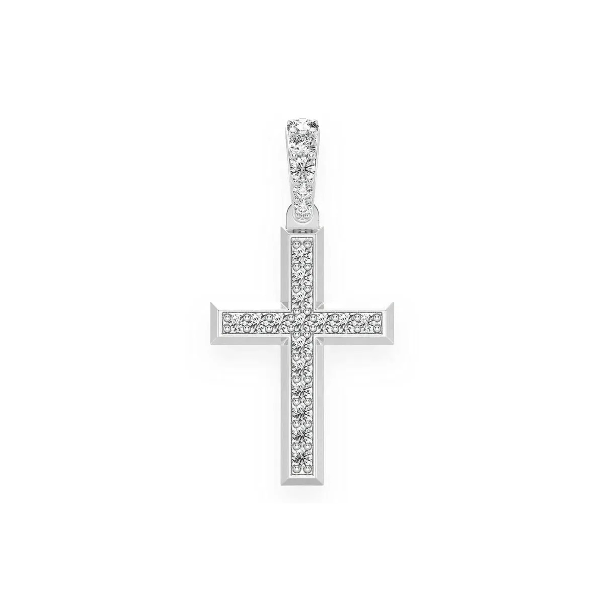 For Him Angle Diamond Cross in 0.33ctw / Rose Gold / Natural Diamond – Pendant