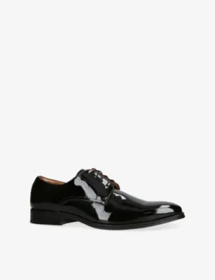 STEVE MADDEN Parscal Patent-Leather Lace-Up Shoes - EUR 43 / 9 UK MEN in BLACK, additional product view 3