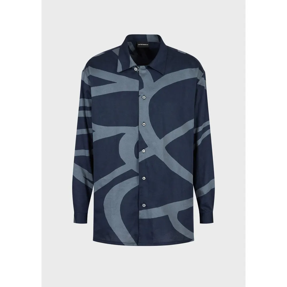 Emporio Armani Abstract Print Long Sleeve Shirt detail 3