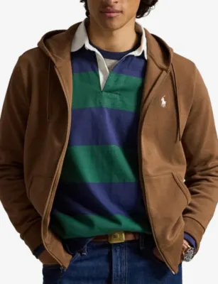 POLO RALPH LAUREN Full-Zip Tech Cotton-Jersey Hoody detail 3