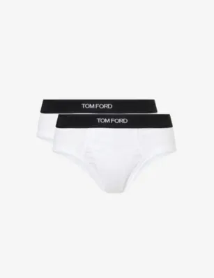 TOM FORD Branded Pack Of Two Stretch-Cotton Briefs