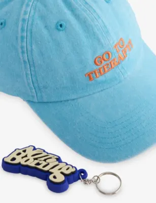 NOT BORING Go To Therapy Slogan-Embroidered Cotton Cap detail 3