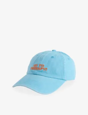 NOT BORING Go To Therapy Slogan-Embroidered Cotton Cap