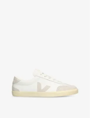 VEJA Volley logo-embroidered leather low-top trainers - 5 in WHITE/OTH – Mens | Trainers | Lace up trainers