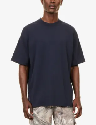 REPRESENT Initial Oversized Cotton-Jersey T-Shirt detail 3