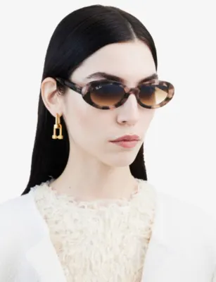 RAY-BAN RB2223 Oval-Frame Tortoiseshell Acetate Sunglasses detail 2