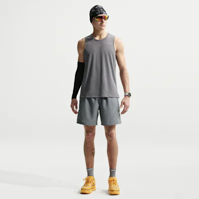 Nike Miler Men's Dri-FIT 18cm (approx.) Brief-Lined Running Shorts - Smoke Grey/Smoke Grey