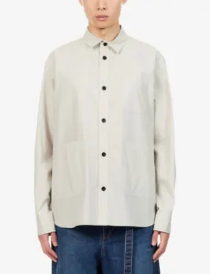 SACAI Typewriter Patch-Pocket Cotton Shirt detail 3