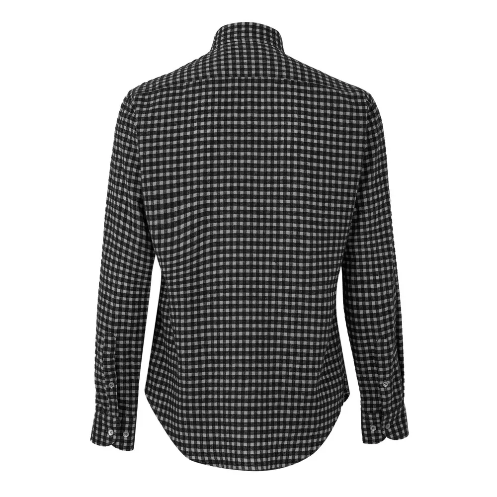 Emporio Armani Men's Cotton Check Long-Sleeve Shirt detail 2