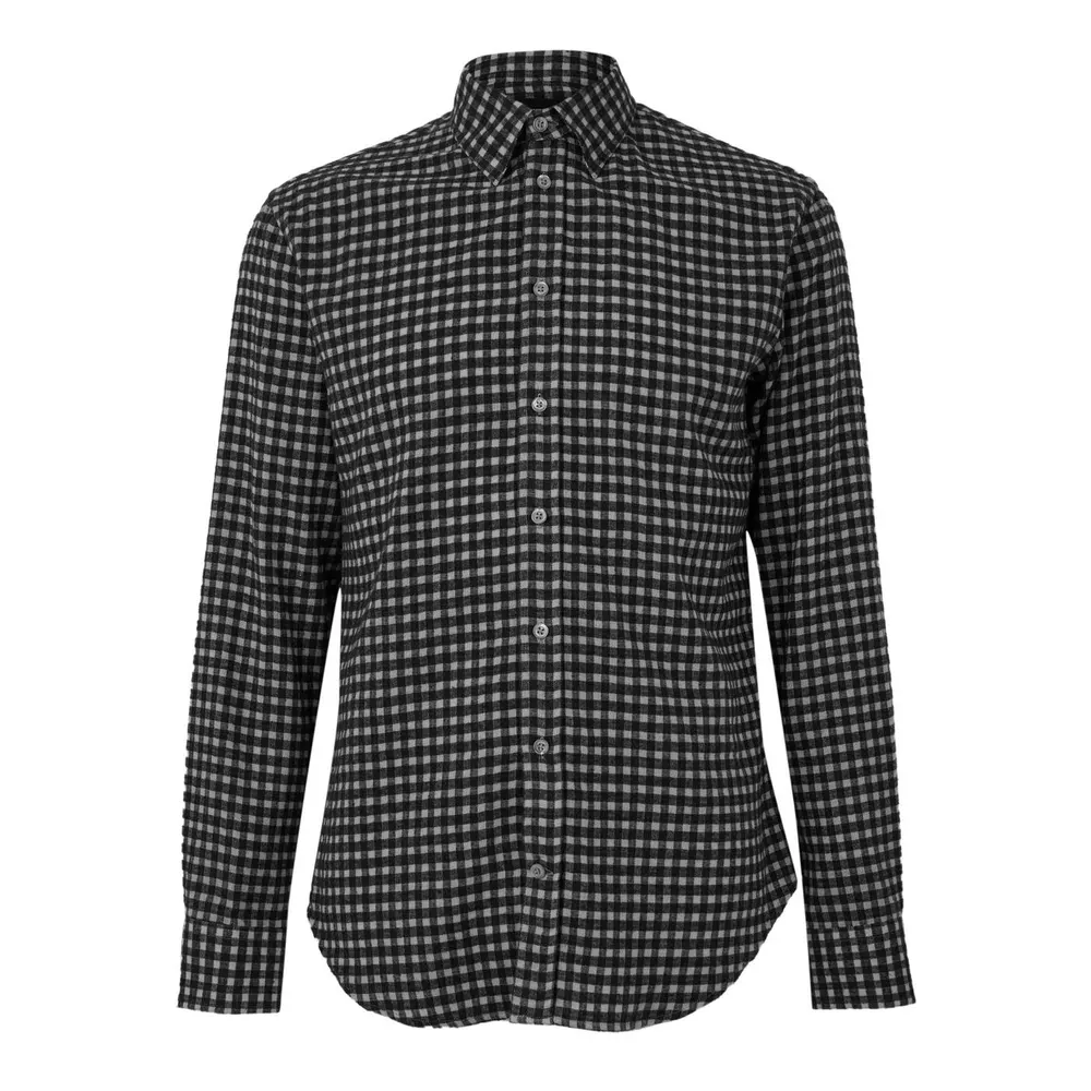 Emporio Armani Men's Cotton Check Long-Sleeve Shirt