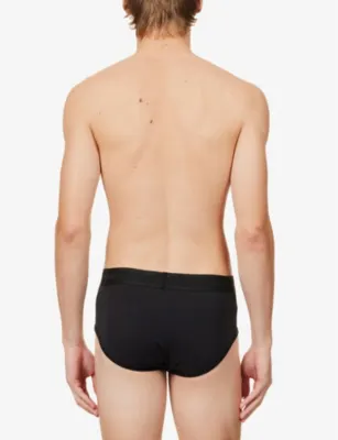 CHE Elasticated-waistband pack of three stretch-woven briefs detail 3