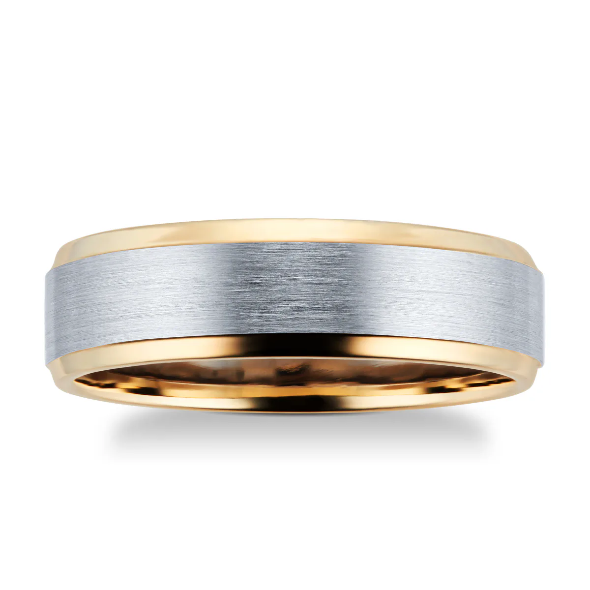 For Him 9ct Yellow Gold & Palladium Wedding Ring