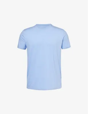DEREK ROSE Basel short-sleeved stretch-woven pyjama top