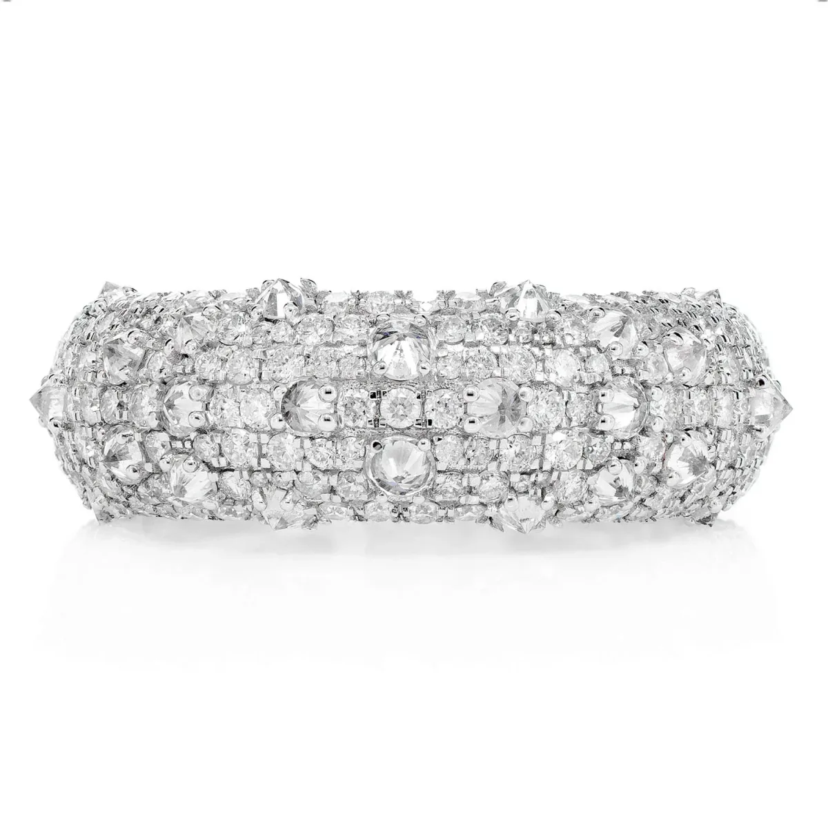 For Him Diamond Spike Band Ring in White Gold / Lab Grown Diamond – Ring