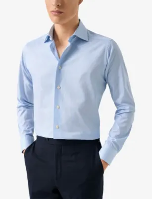 ETON Business Fine Striped Signature Contemporary-Fit Cotton-Twill Shirt detail 2