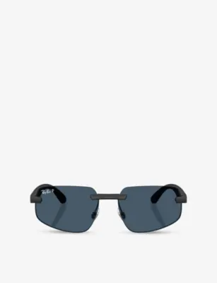 RAY-BAN RB4475 Irregular-Frame Peek Sunglasses