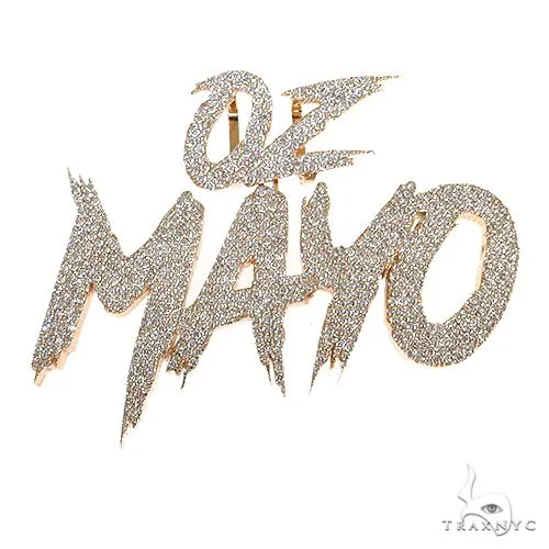 RINA - For Him CUSTOM Custom Made Diamond Name Pendant 67806 in Rose Gold – Pendant