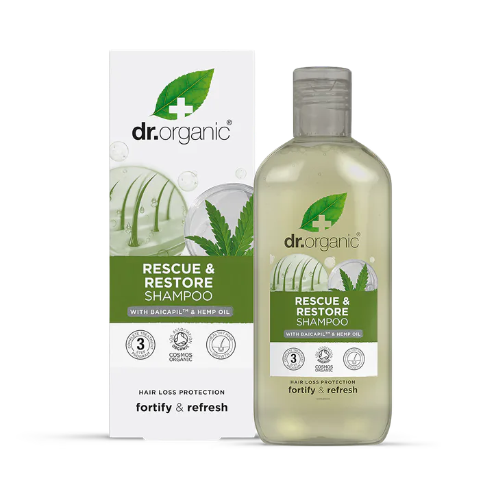 Dr Organic Hemp Oil Rescue & Restore Shampoo 265ml
