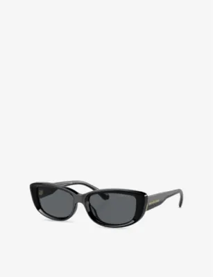 MICHAEL KORS MK2210U Asheville Rectangle Acetate Sunglasses in BLACK, additional product view 2