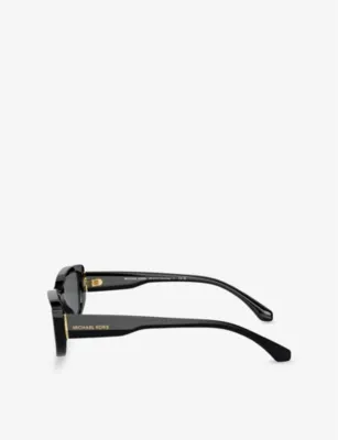 MICHAEL KORS MK2210U Asheville Rectangle Acetate Sunglasses in BLACK, additional product view 3