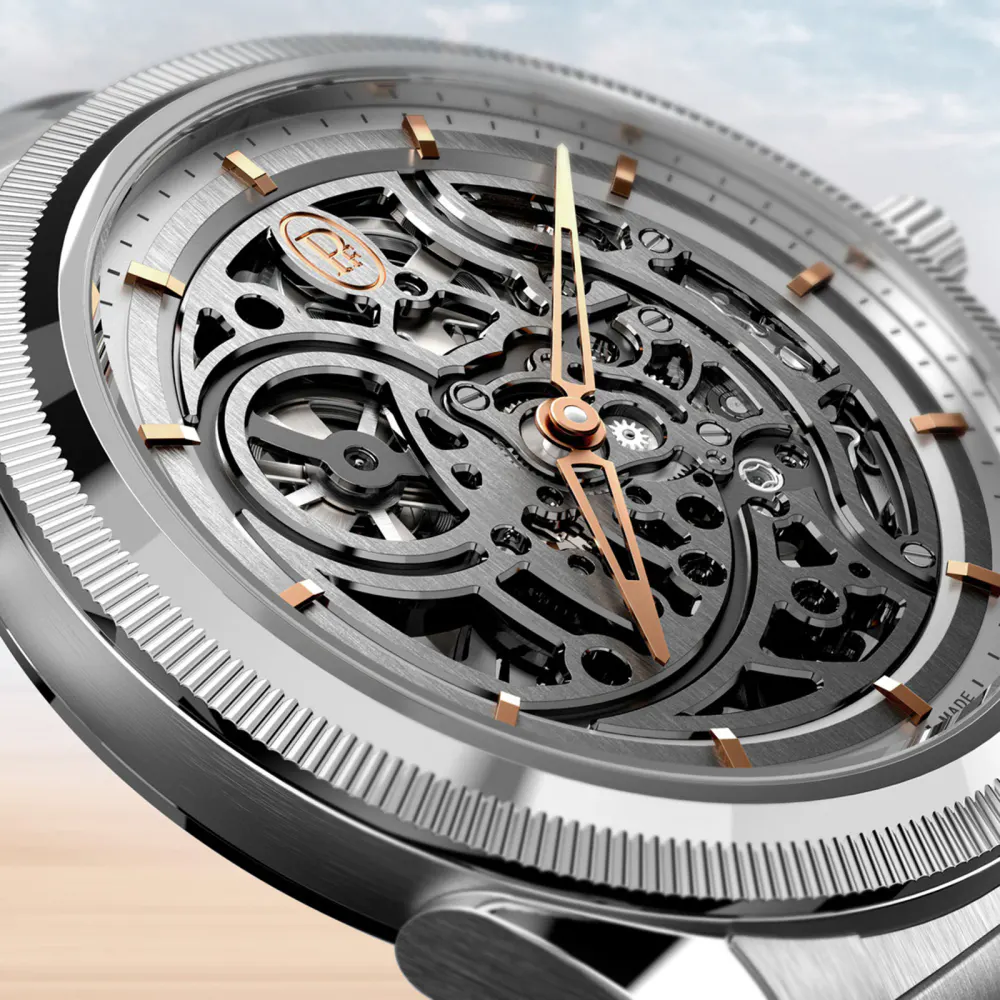 Parmigiani Fleurier TONDA PF Skeleton Steel Platinum Graphite 40mm Mens Watch in Grey, additional product view 3