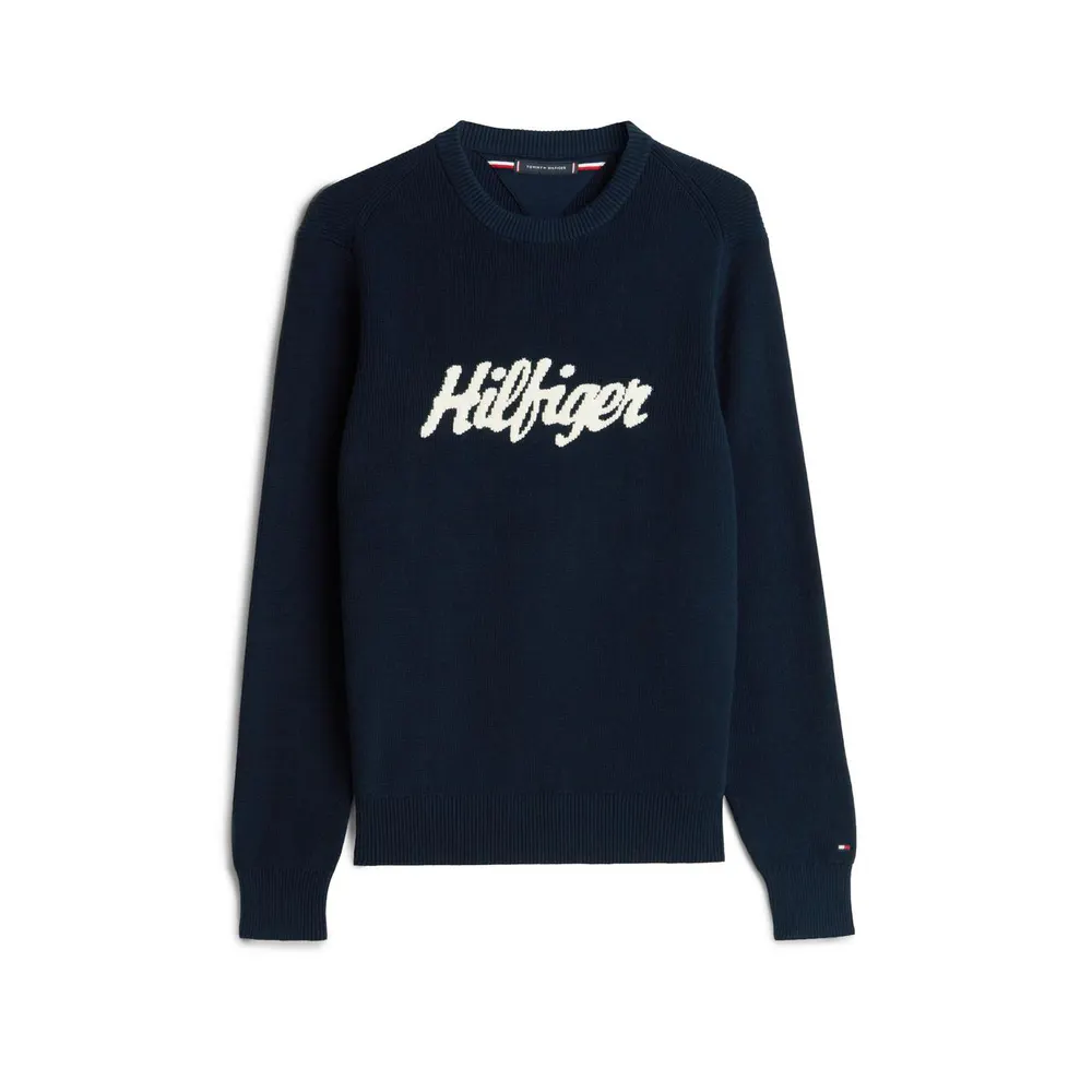 Tommy Hilfiger Men's Logo Knitted Crew Neck Jumper