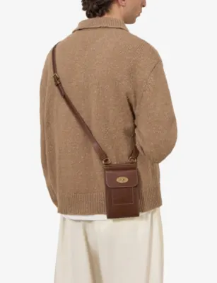 MULBERRY Mini Antony Leather Pouch in OAK, additional product view 2