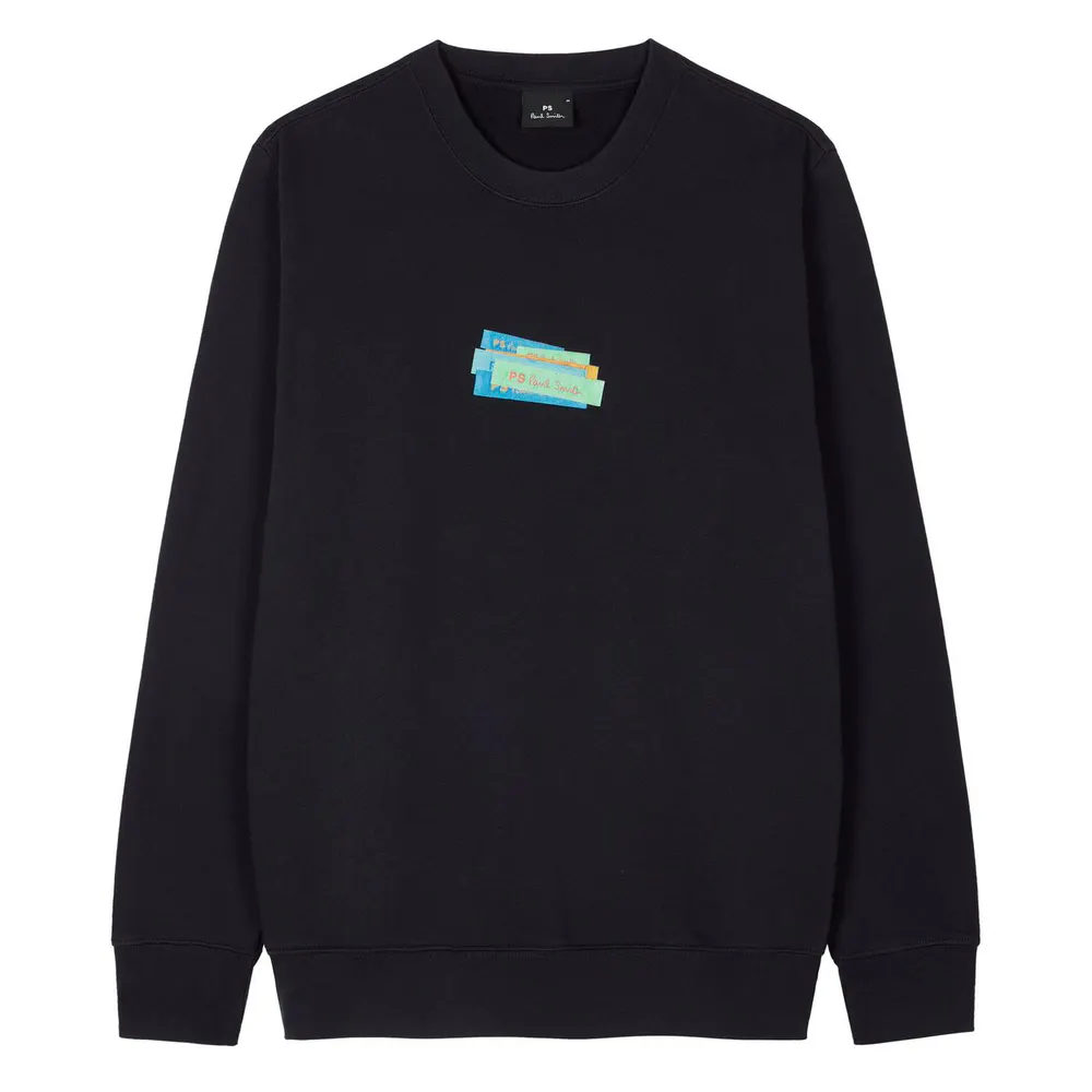 PS Paul Smith Men's Block Crew-Neck Crew Sweatshirt